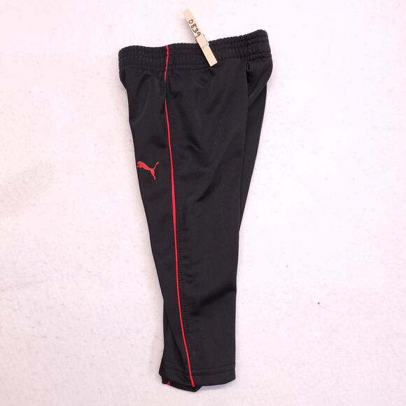 Puma Active Pull On Running Athletic Pants Toddler Boys Size 12M Black Red - Picture 6 of 8